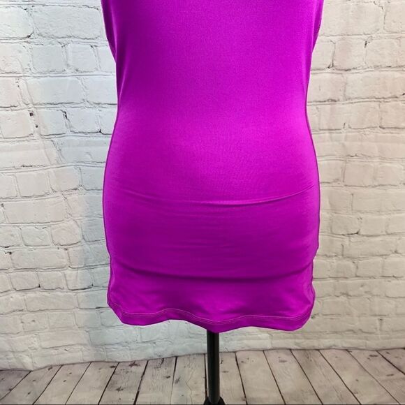 Nike Pro Dri Fit Long Racerback Tank Top Purple Fitted Womens Extra Small - Picture 3 of 11